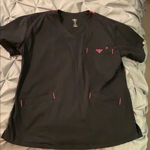 Black scrub top